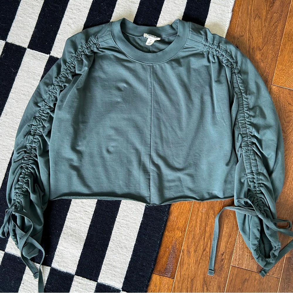 Open Edit Ruched Sleeve Shirt